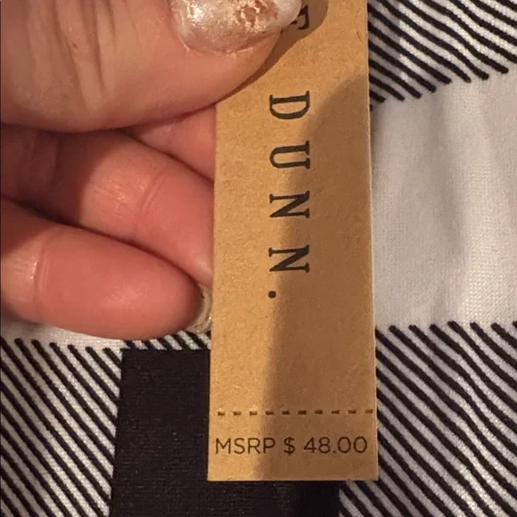 NWT- Rae Dunn Black and White Checkered Sleep Shirt-so soft! M - Picture 6 of 6